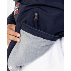 Blue Polyester Shell Jacket