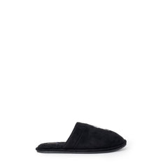 Black Polyester Slippers