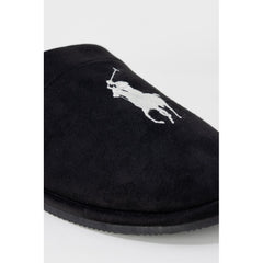 Black Polyester Slippers