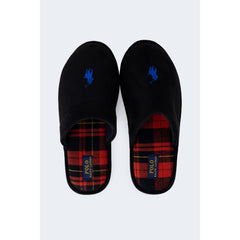 Black Polyester Slippers