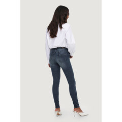 Blue Cotton Skinny Jeans