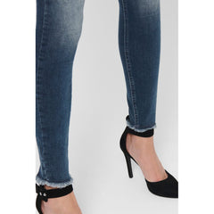 Blue Cotton Skinny Jeans