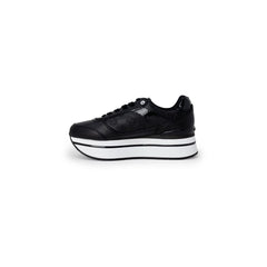 Black Polyethylene Platform Sneakers