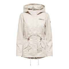 Beige Polyester Parka