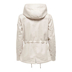 Beige Polyester Parka