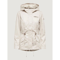 Beige Polyester Parka