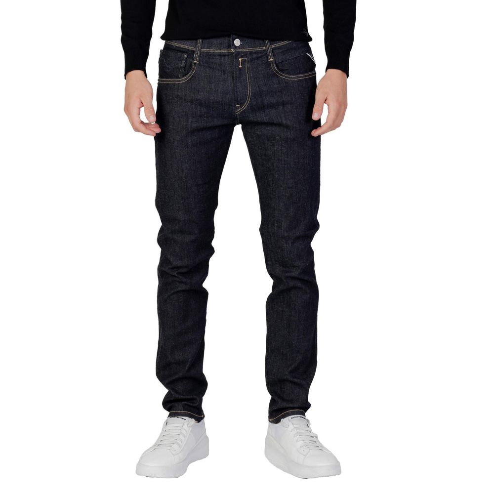 Blue Cotton Skinny Jeans