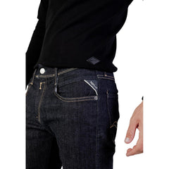 Blue Cotton Skinny Jeans