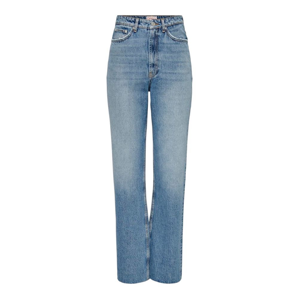 Light Blue Cotton Relaxed Fit Jeans