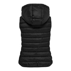 Black Polyester Sleveless Jacket