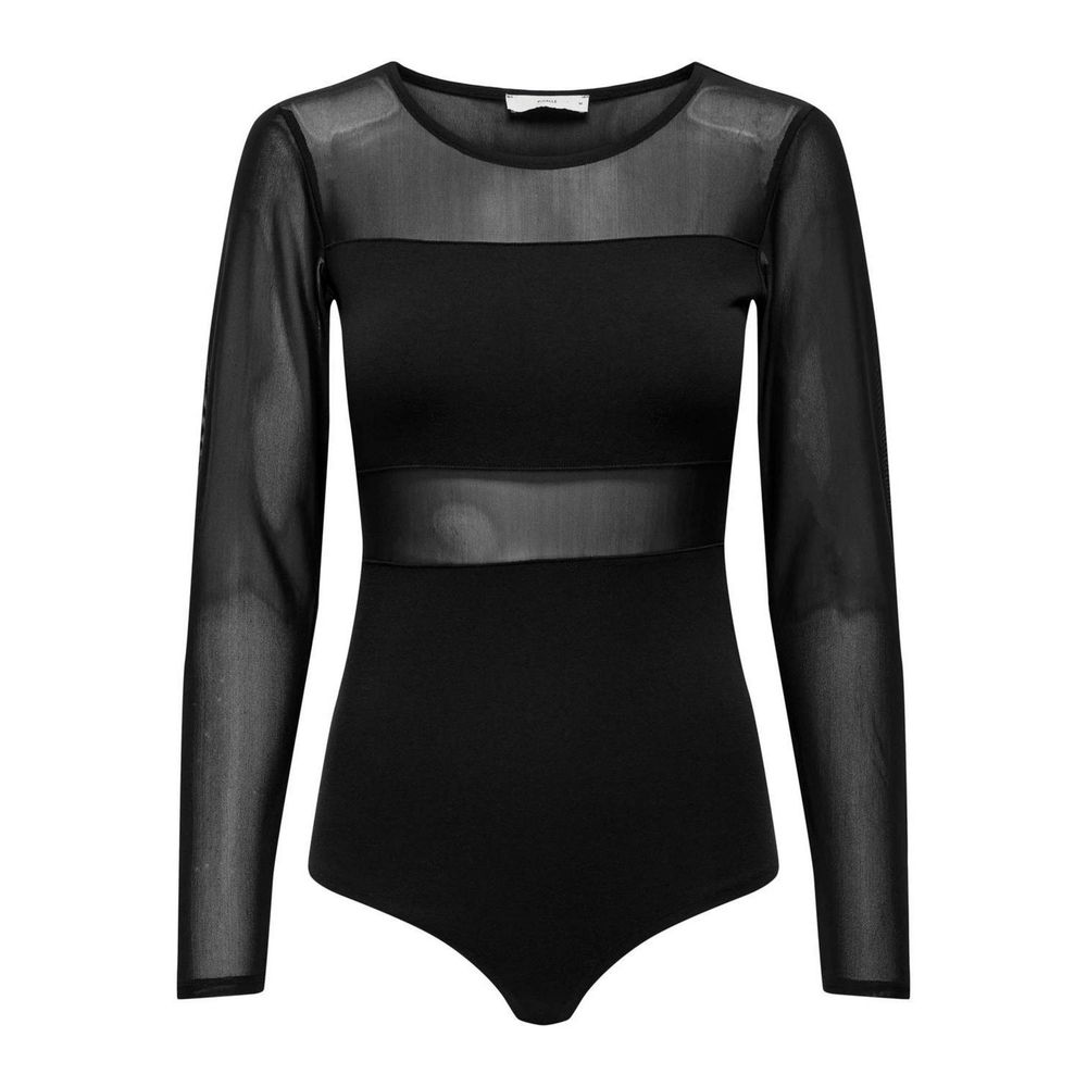 Black Cotton Bodysuit