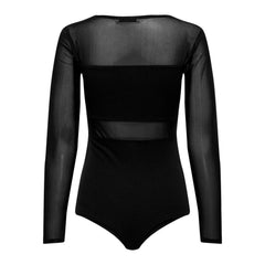 Black Cotton Bodysuit
