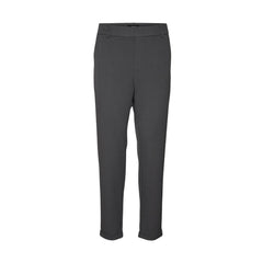 Gray Polyester Casual Pants