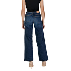 Blue Cotton Bootcut Jeans