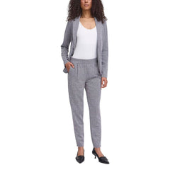 Blue Polyester Skinny Pants