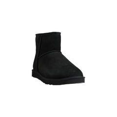 Black Suede Leather Ankle Boots