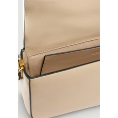 Beige Leather Handbag