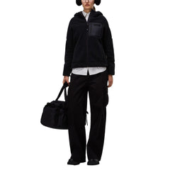 Black Recycled Polyester Hoodie