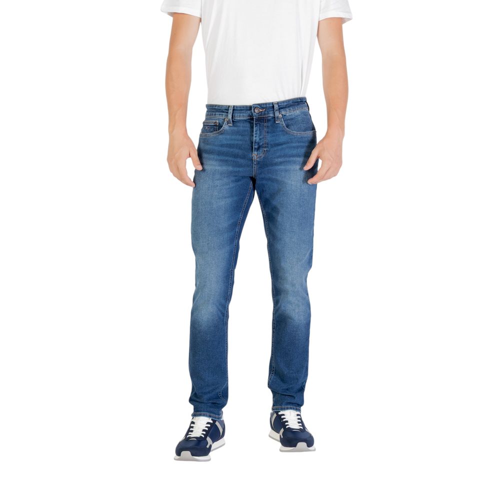 Blue Recycled Cotton Skinny Jeans