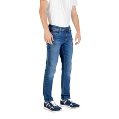Blue Recycled Cotton Skinny Jeans
