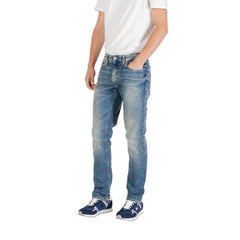 Blue Recycled Cotton Skinny Jeans