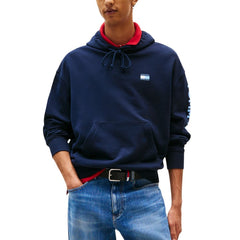 Blue Recycled Cotton Hoodie