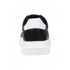 Black Leather Chunky Sneakers