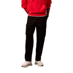 بنطال كارغو أسود من القطن