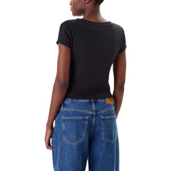 تي شيرت قطن أسود