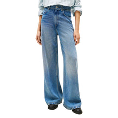 Blue Lyocell Bootcut Jeans