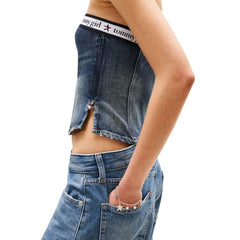 Blue Recycled Cotton Top