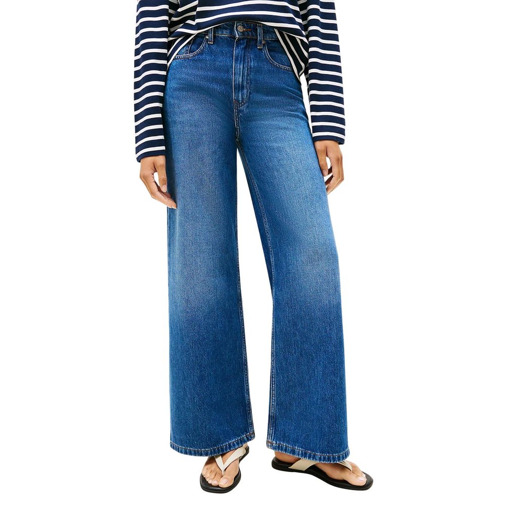 Blue Recycled Cotton Relaxed Fit Jeans