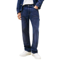 Blue Recycled Cotton Relaxed Fit Jeans