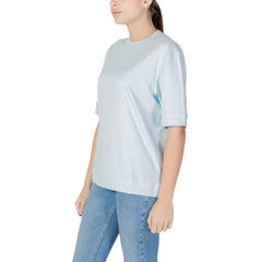 تي شيرت قطني أزرق