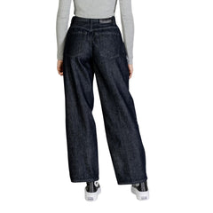 Blue Cotton Bootcut Jeans