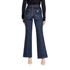 Blue Cotton Bootcut Jeans