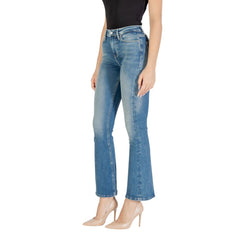 Blue Cotton Bootcut Jeans