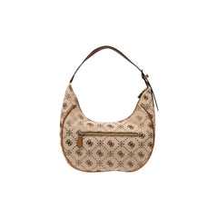 Beige Polyester Handbag