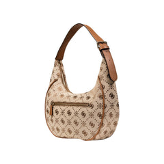 Beige Polyester Handbag