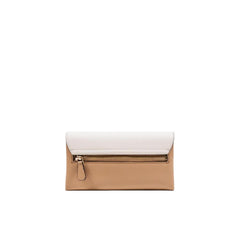 Beige Polyethylene Clutch Bag