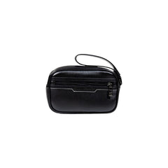 Black Polyester Clutch Bag