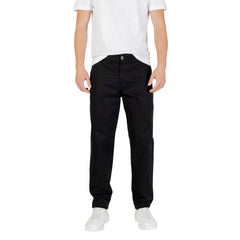 Black Cotton Skinny Pants