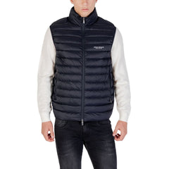 Blue Polyamide Sleveless Jacket