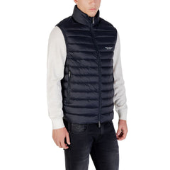 Blue Polyamide Sleveless Jacket