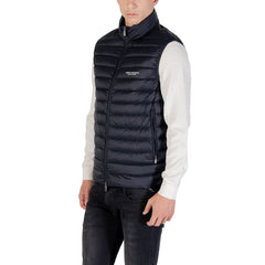 Blue Polyamide Sleveless Jacket