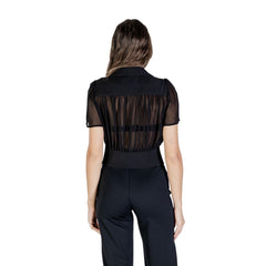 Black Polyester Shortsleeve Shirt