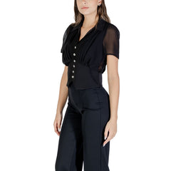 Black Polyester Shortsleeve Shirt