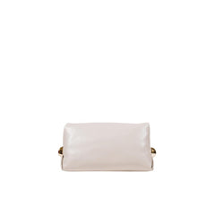 Beige Polyethylene Clutch Bag