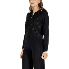 Black And White Viscose Cardigan