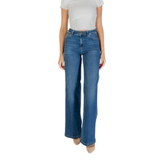 Blue Cotton Bootcut Jeans